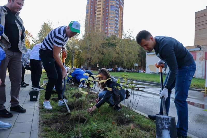 В парке за ДК «Мир» в рамках акции «Наш лес. Посади свое дерево» высадили 153 дерева