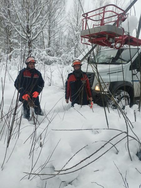 Электроснабжение пострадавших от непогоды потребителей Смоленской области восстановлено