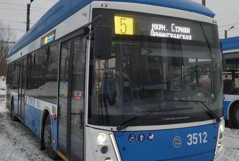 Из-за отмены автобуса маршрут троллейбуса №5 продлят до «Стрижей» в Новосибирске