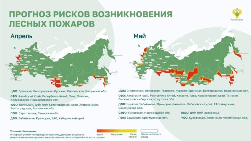 Повышение рисков пожаров ожидается в мае и апреле в Новосибирской области