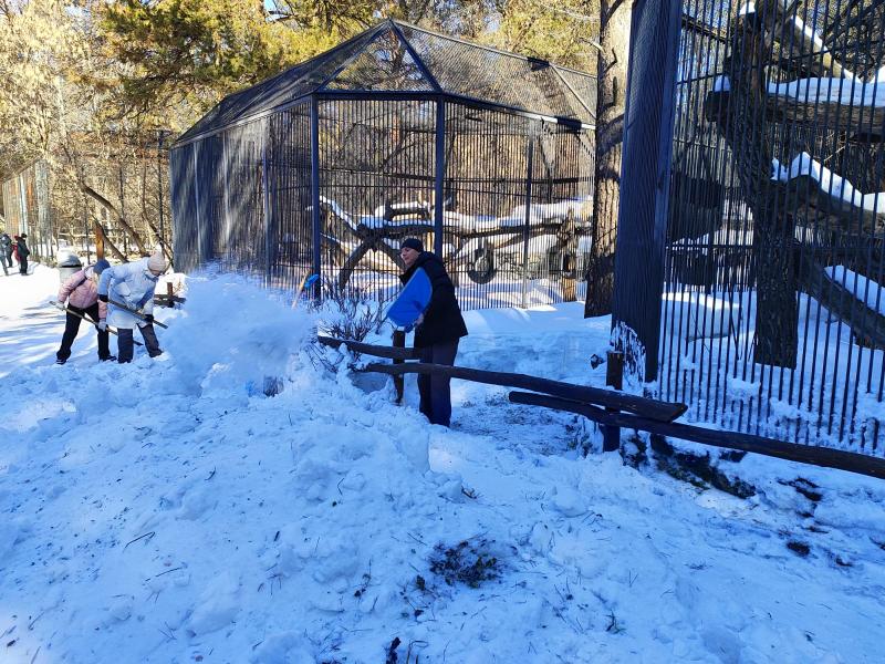 В Новосибирском зоопарке прошел экосубботник