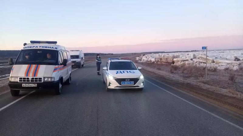 Томские полицейские обеспечивают безопасность жителей в паводок