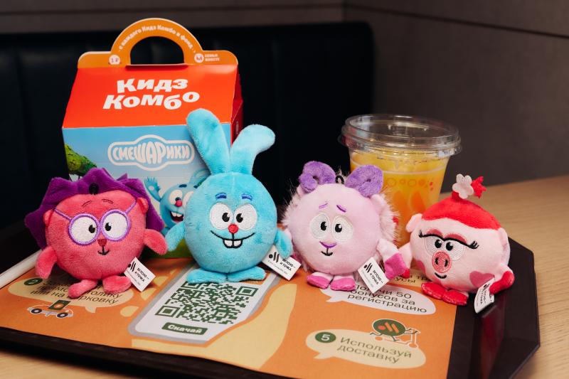 «Смешарики» в Кидз Комбо: «Вкусно — и точка» запускает коллекцию плюшевых игрушек