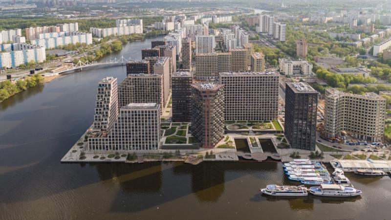 Готовность фасадов в новых корпусах «Ривер Парк Коломенское» достигает 60%